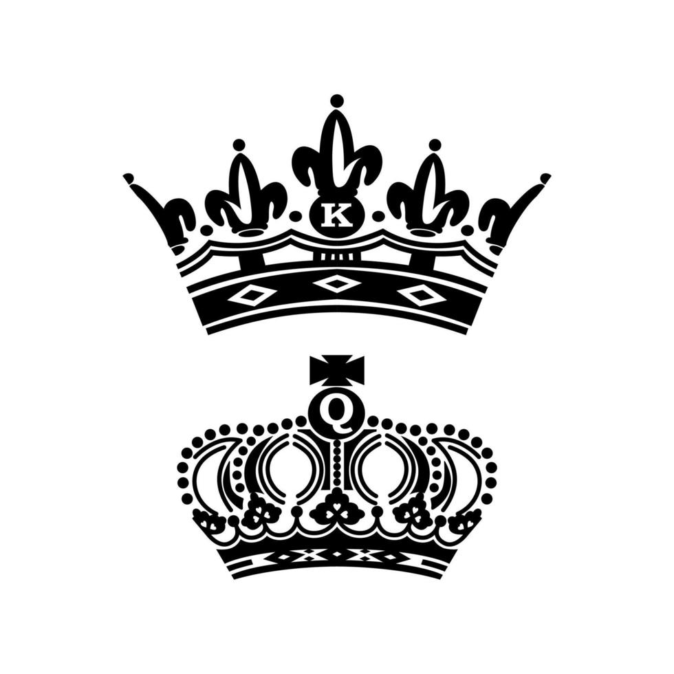 krona vektor illustration svart och vitt