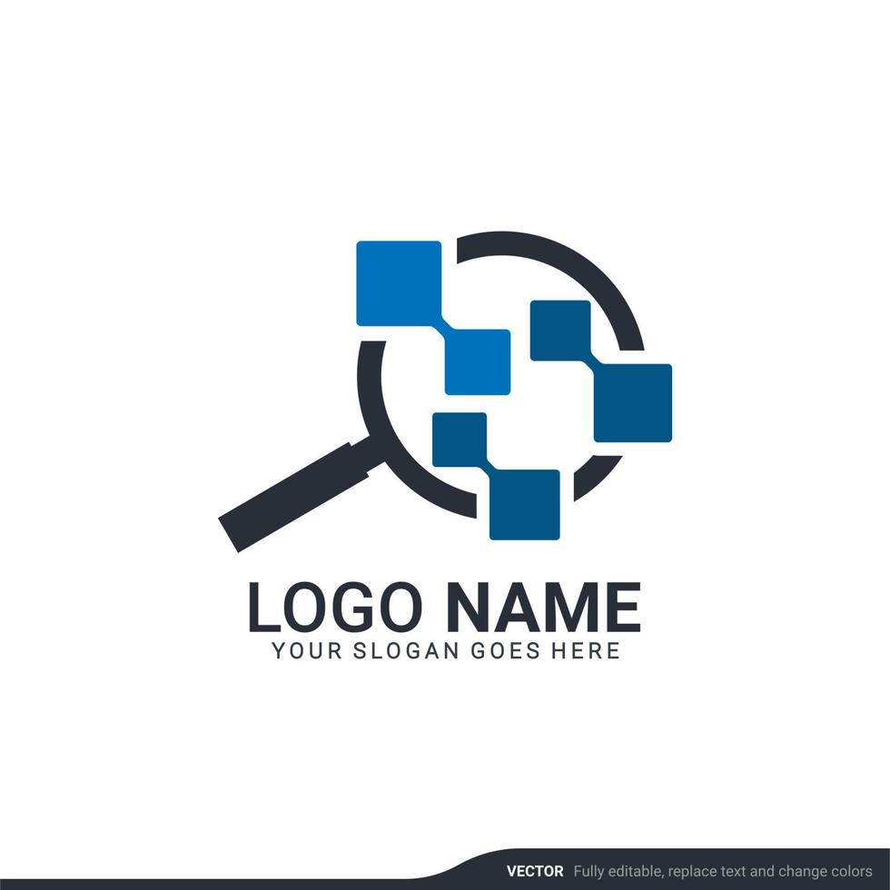 Designvorlage für modernes Suchlogo. editierbares Symbol-Icon-Logo-Design. vektor