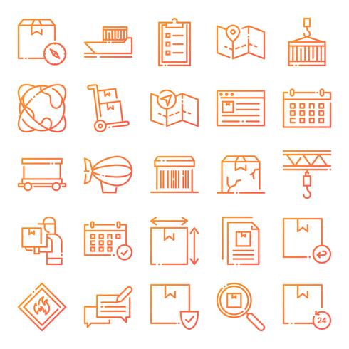 Logistische Icons Pack vektor