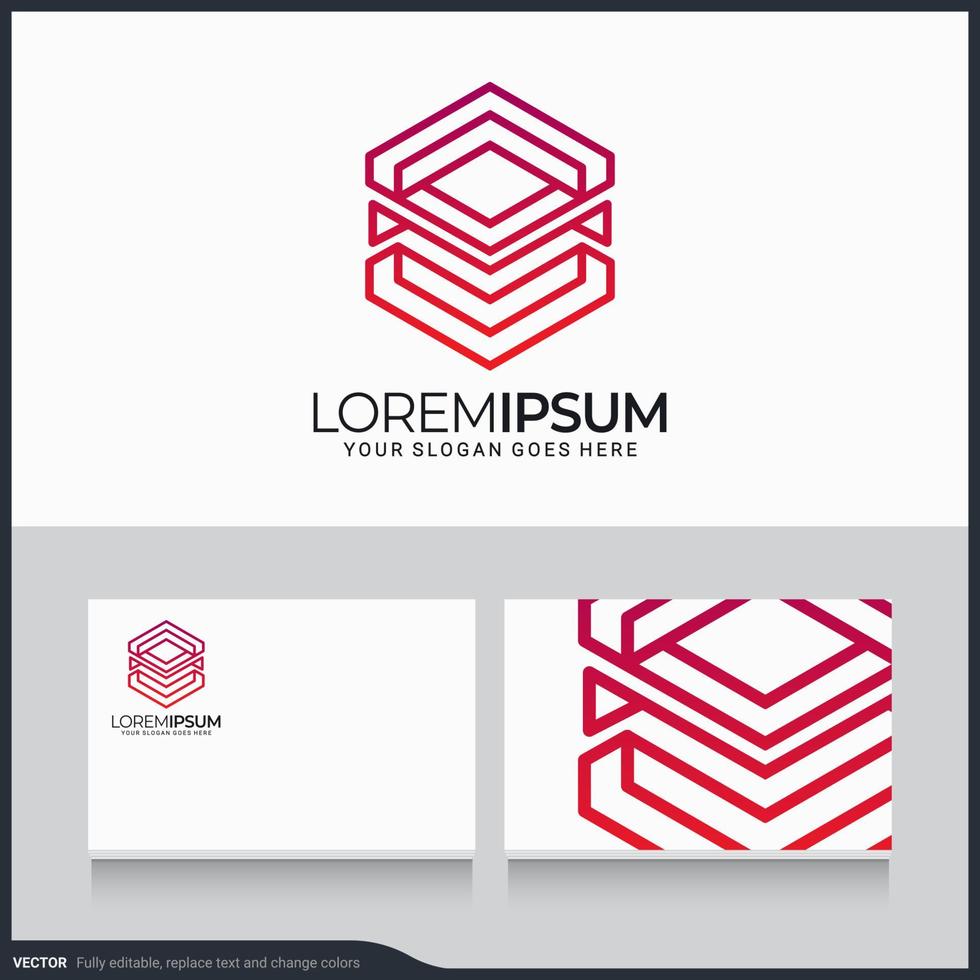 modernes geometrisches abstraktes Logo-Design. bearbeitbare symbolvektorillustration vektor