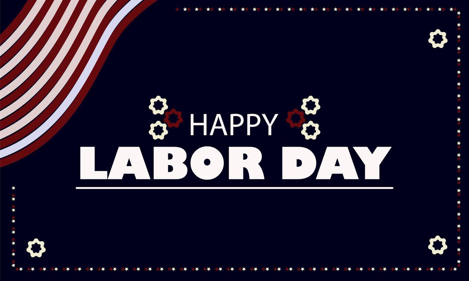 Abbildung: Happy Labor Day Banner mit blauem Hintergrund vektor