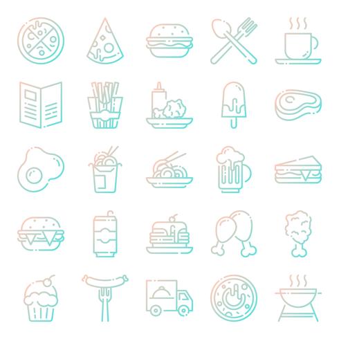 Fast-Food-Icons-Pack vektor