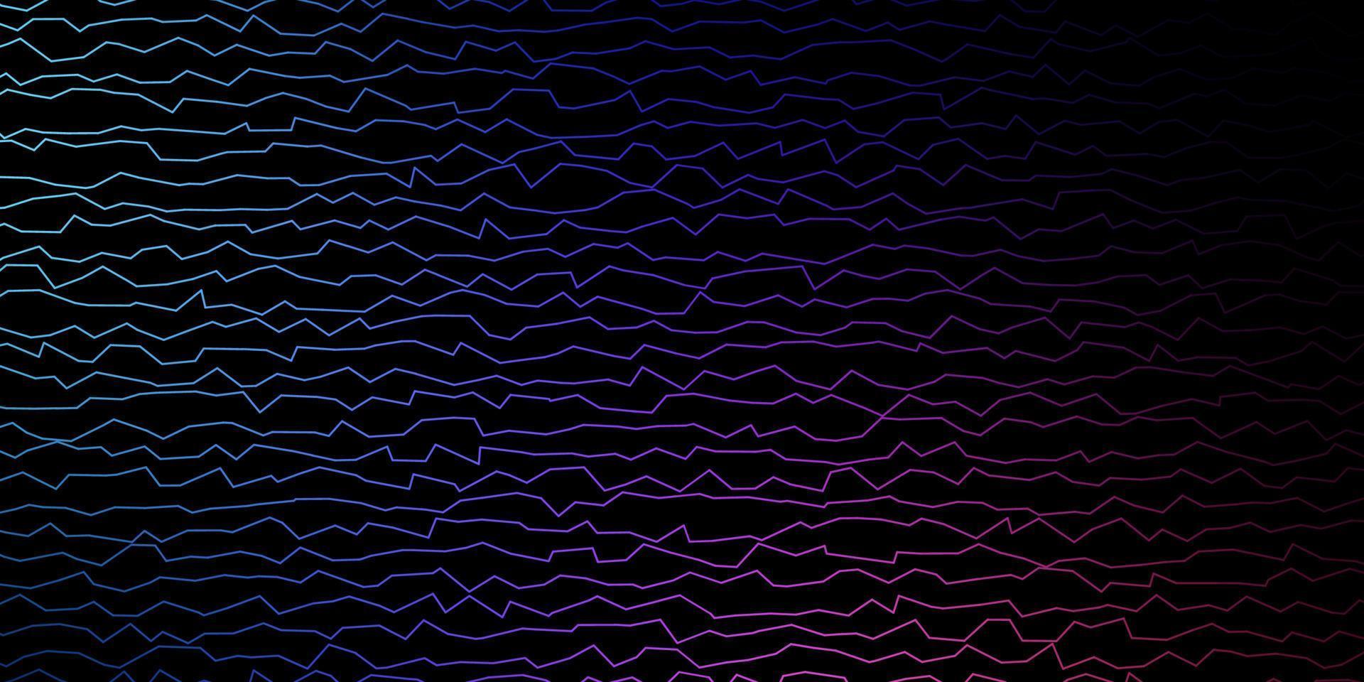 dunkelblauer, roter Vektorhintergrund mit trockenen Linien. vektor