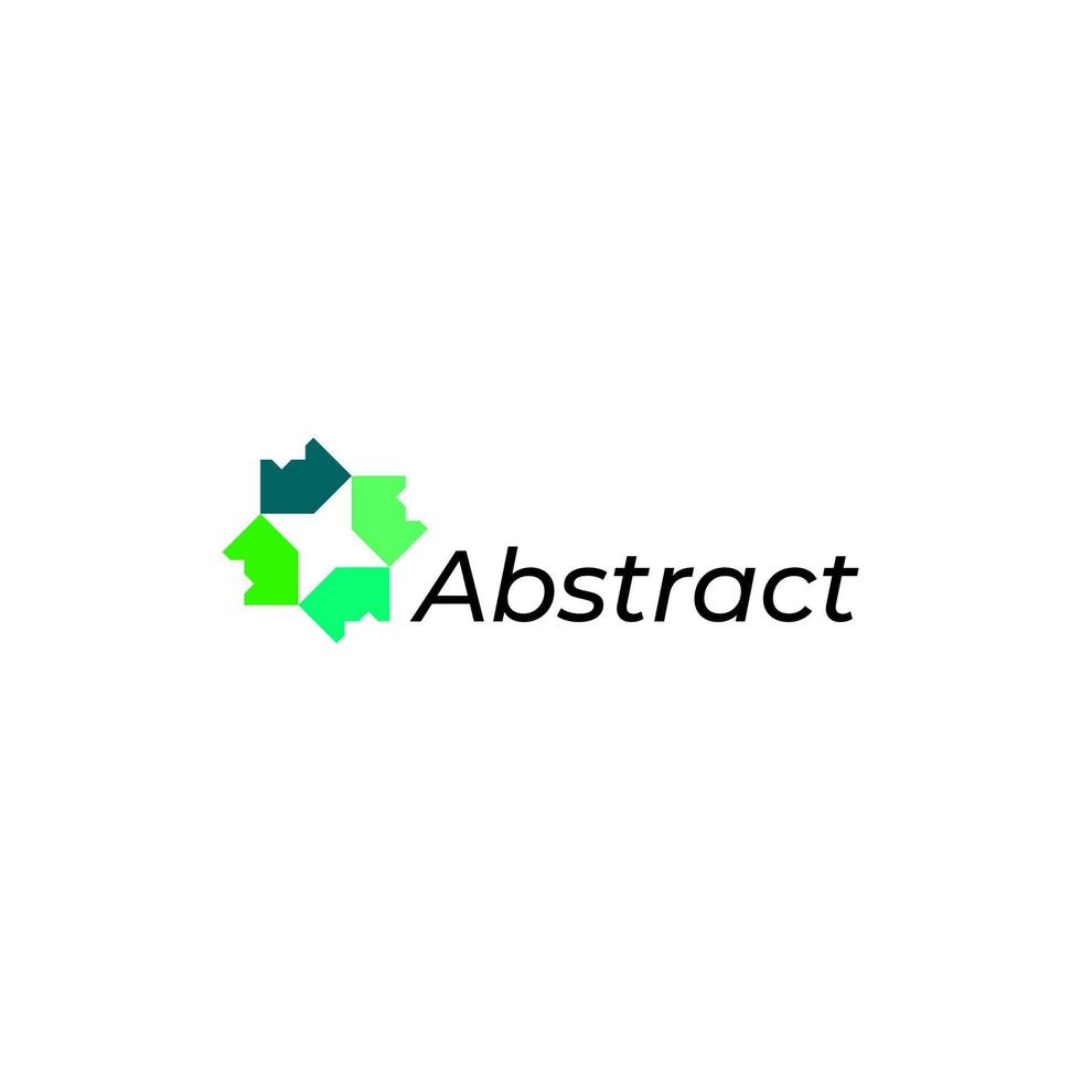 grön karta abstrakt logotypdesign vektor