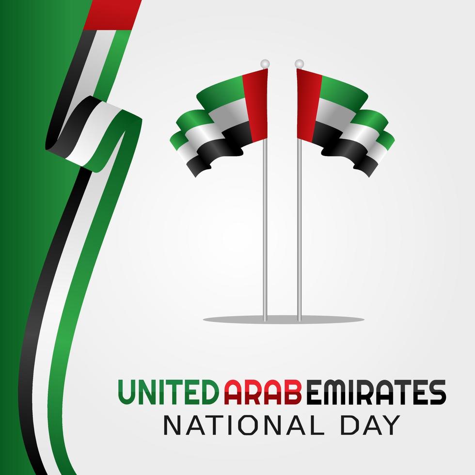 Vektorillustration zum Nationalfeiertag der Vereinigten Arabischen Emirate vektor