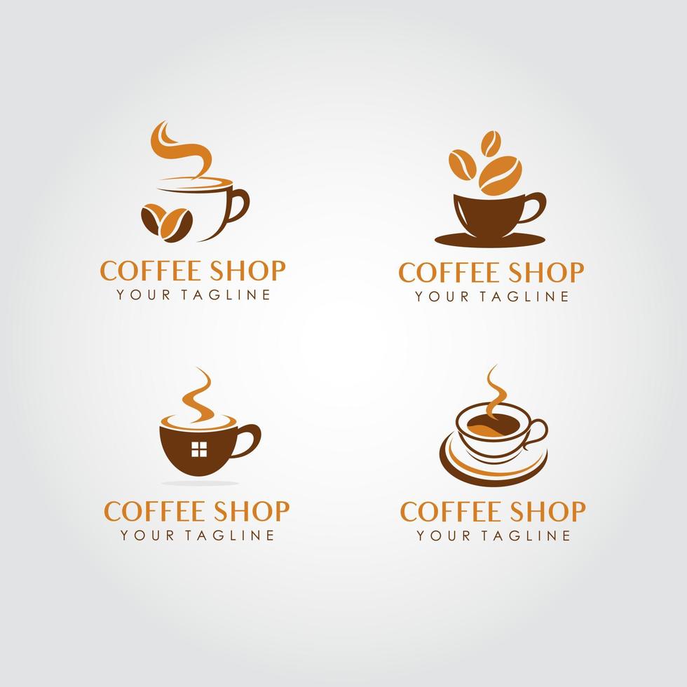 Café-Logo-Design-Vektor. geeignet für Ihr Firmenlogo vektor