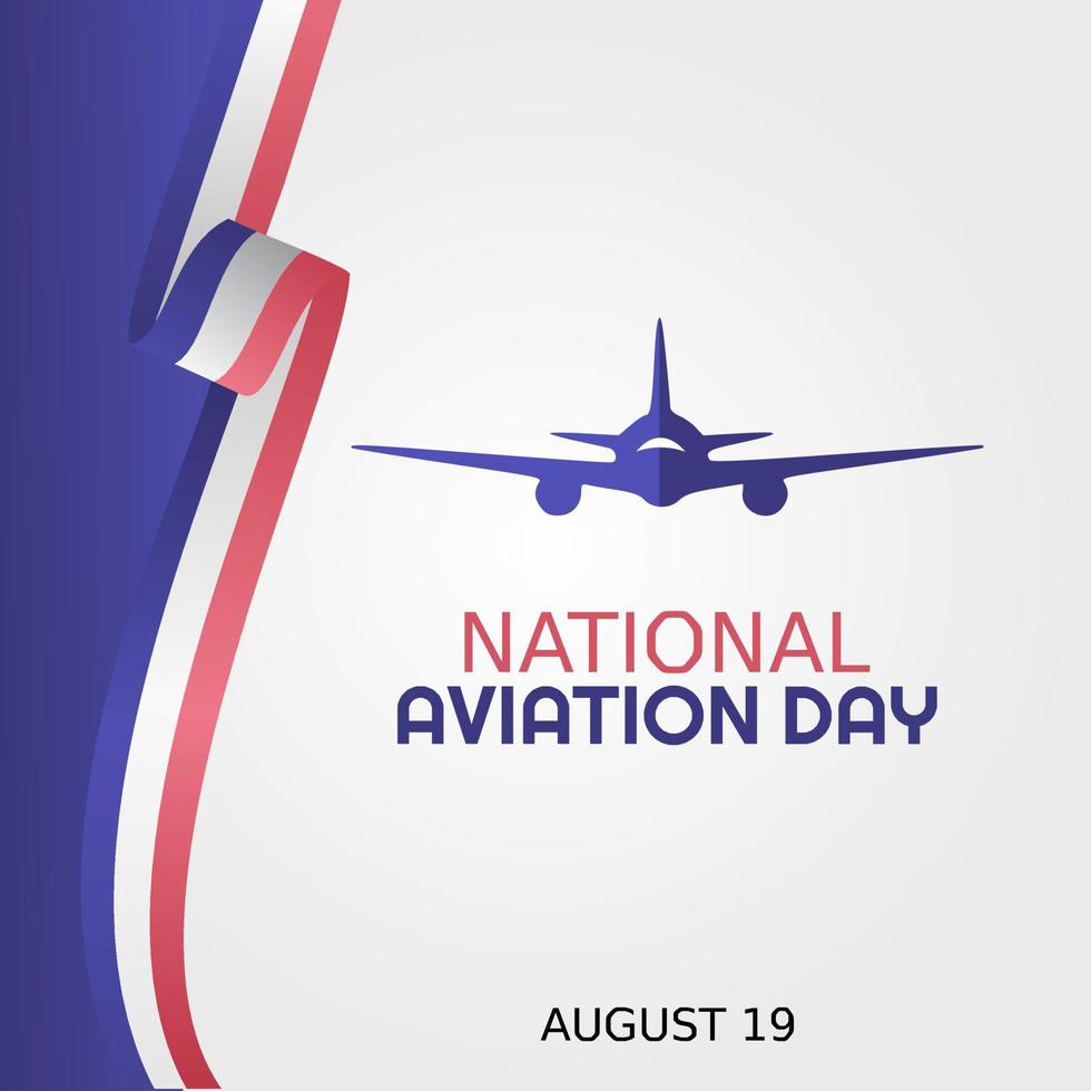 National Aviation Day Vector Illustration