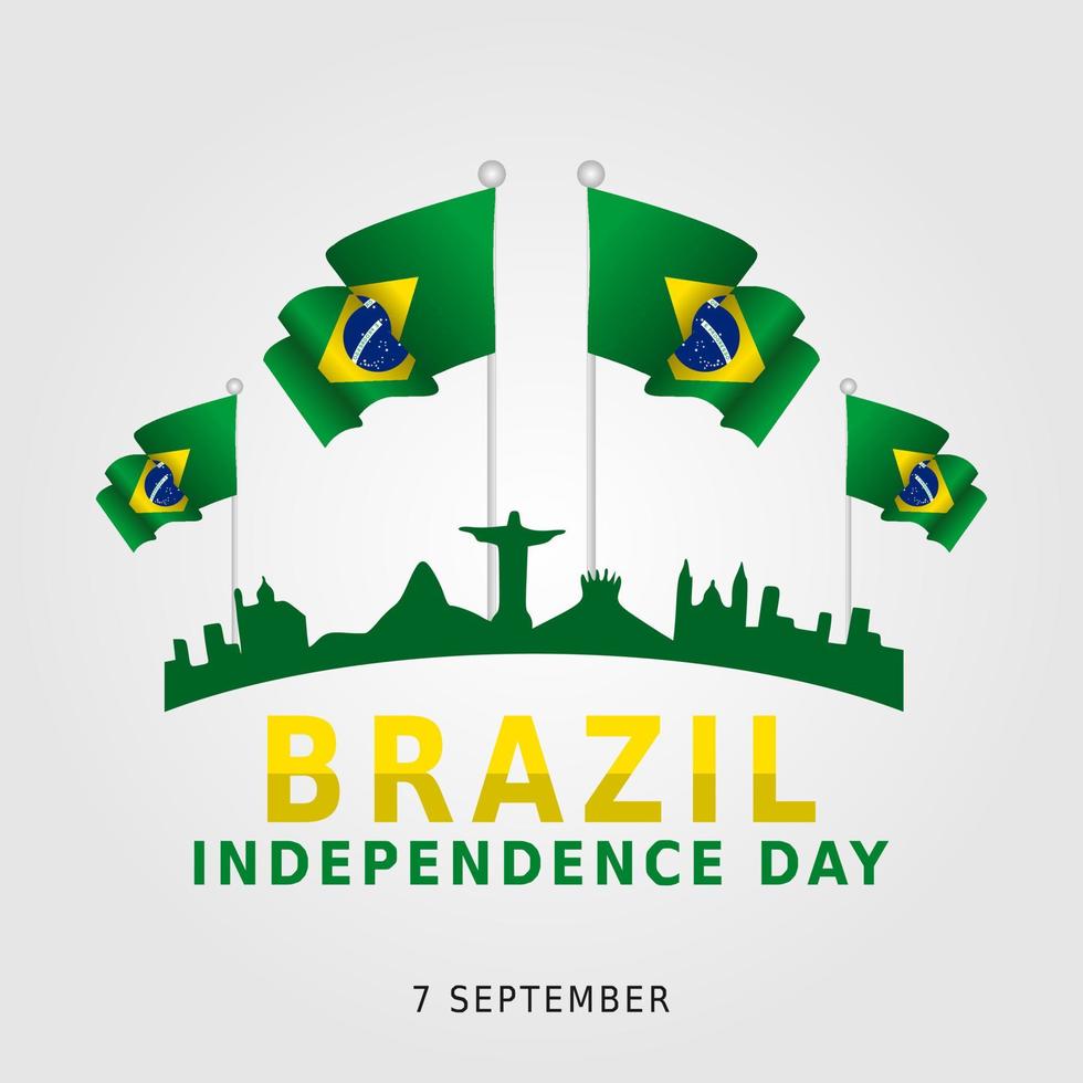 Brasiliens självständighetsdag vektorillustration vektor