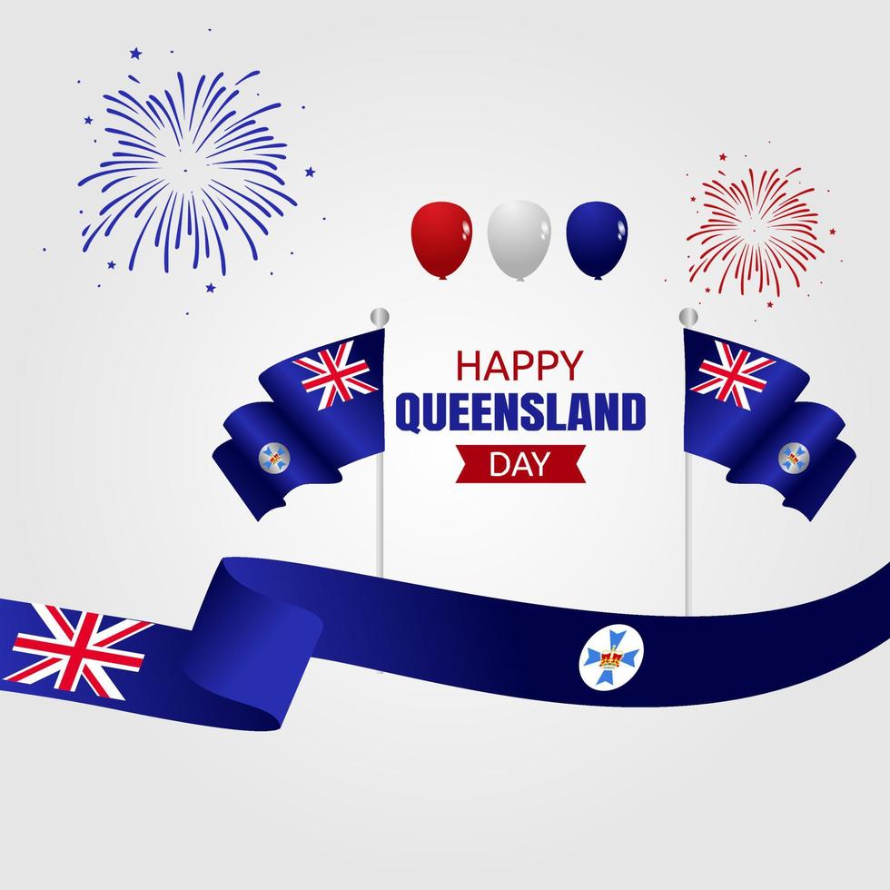 Happy Queensland Day Vektorillustration vektor