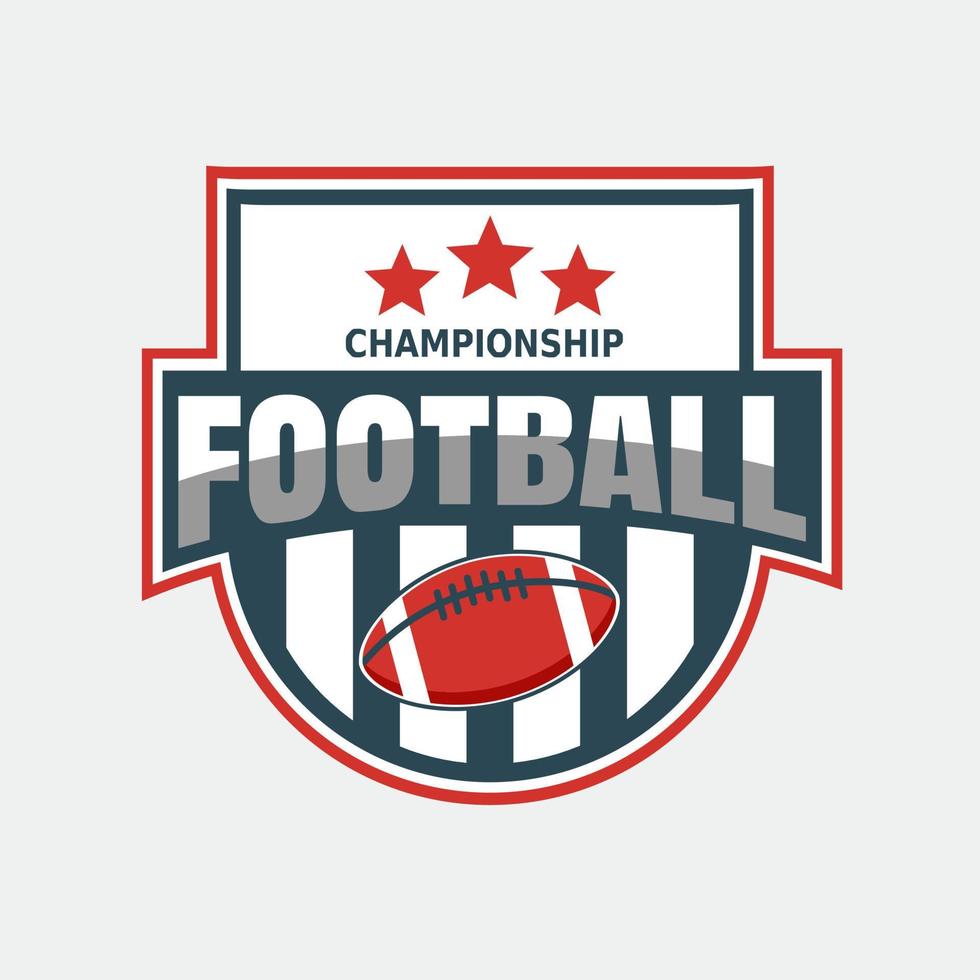 American-Football-Design-Logo-Vektor-Illustration vektor