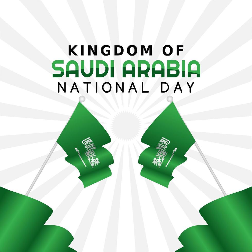 Saudiarabiens nationaldag vektorillustration vektor