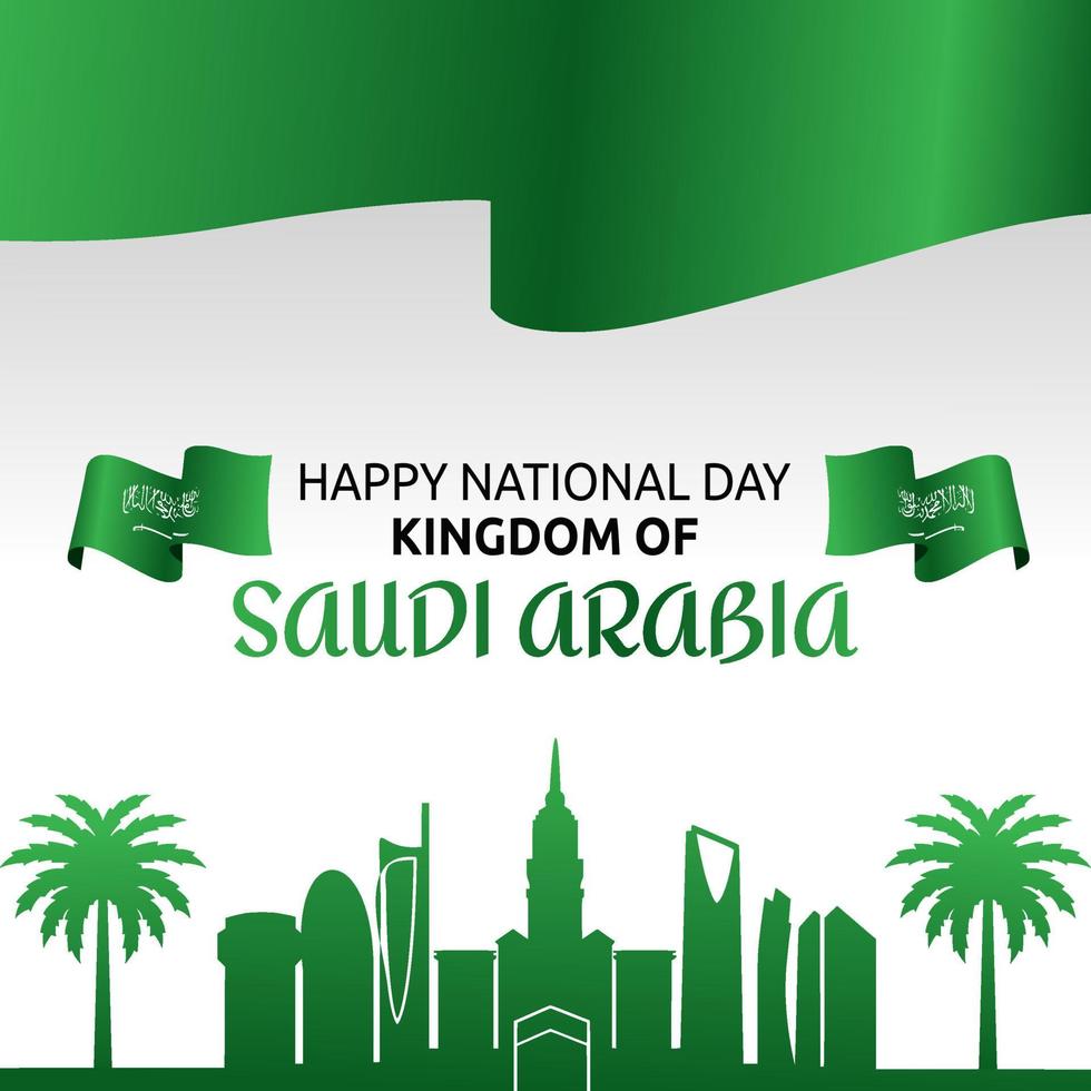 Saudiarabiens nationaldag vektorillustration vektor