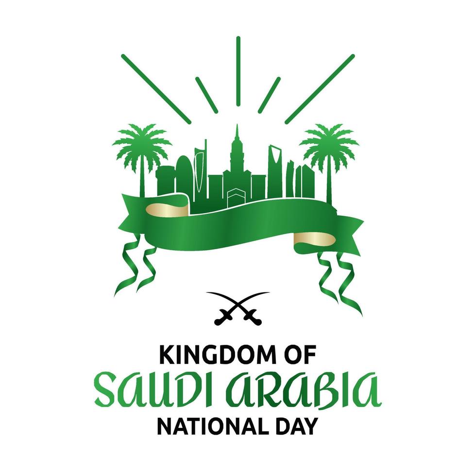 saudi arabien nationaltag vektor lllustration