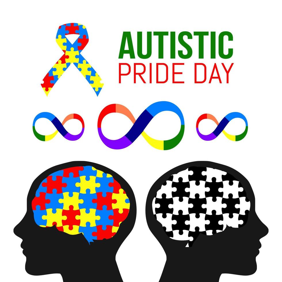 autistische Pride-Day-Vektorillustration vektor