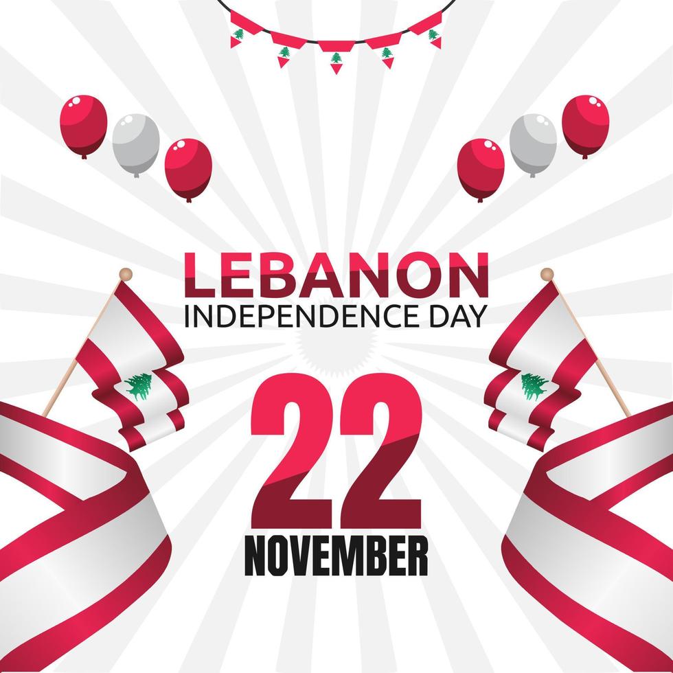 Libanon-Unabhängigkeitstag-Vektorillustration vektor