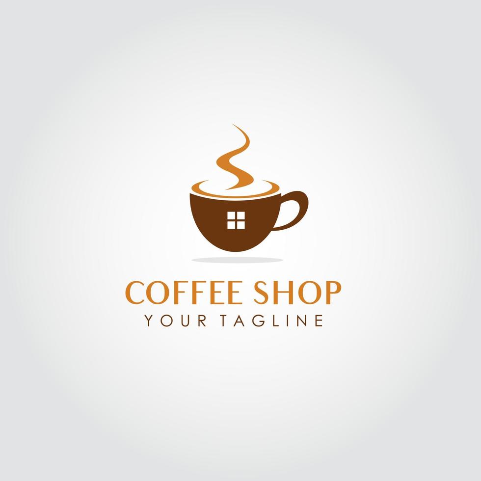 Café-Logo-Design-Vektor. geeignet für Ihr Firmenlogo vektor