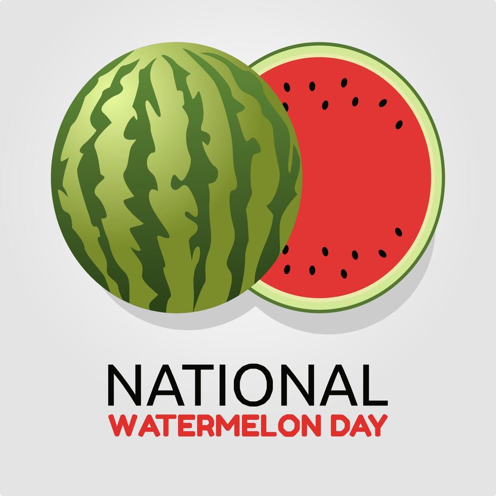 nationale Wassermelonen-Tagesvektorillustration vektor