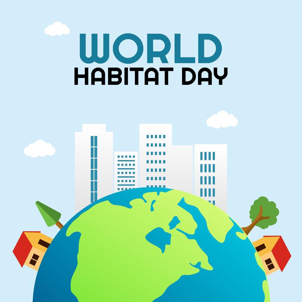 World habitat day vektorillustration vektor