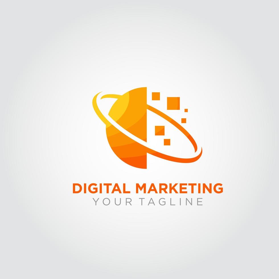 digital marknadsföring logotyp design vektor. lämplig för ditt företags logotyp vektor