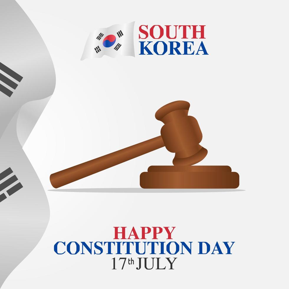 Tag der Verfassung in Südkorea Vektorillustration vektor