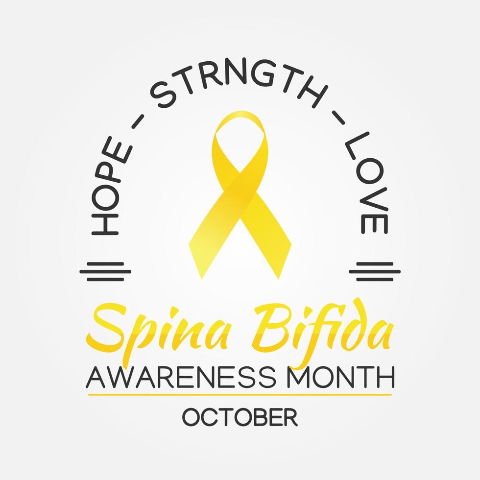 spina bifida medvetenhet månad vektor illustration