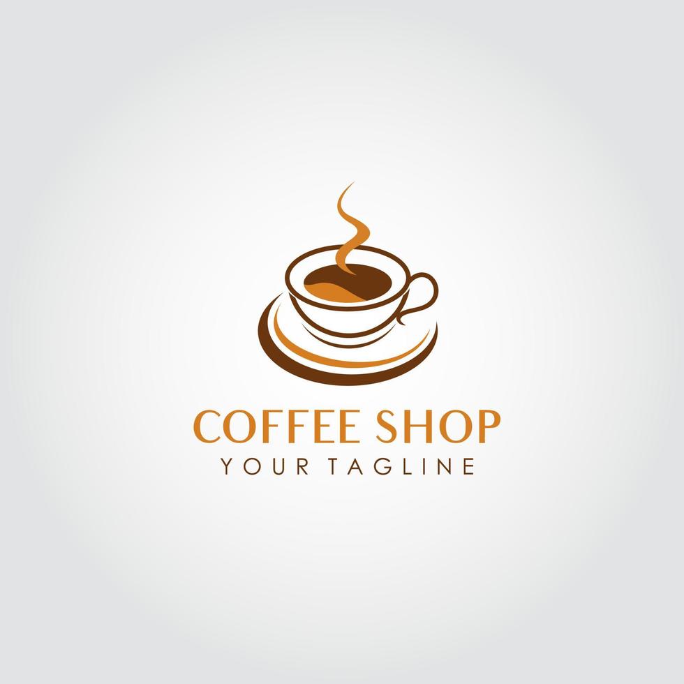 Café-Logo-Design-Vektor. geeignet für Ihr Firmenlogo vektor