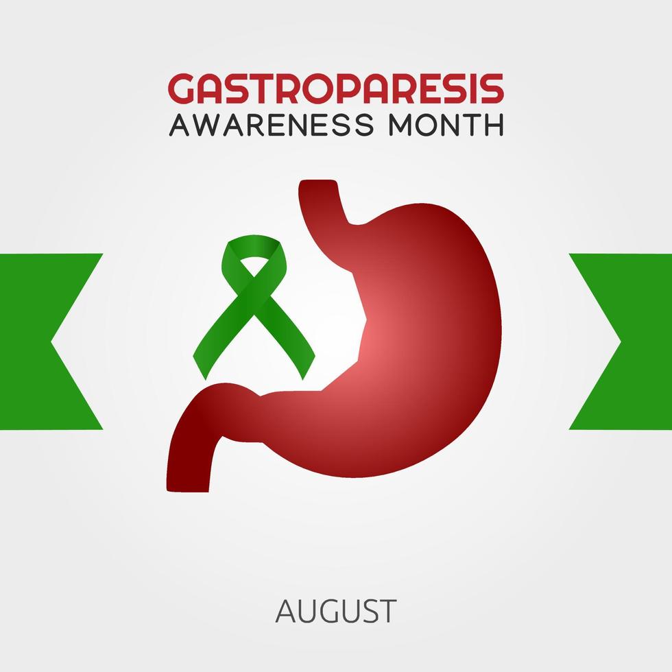 gastroparesis medvetenhet månad vektor lllustration