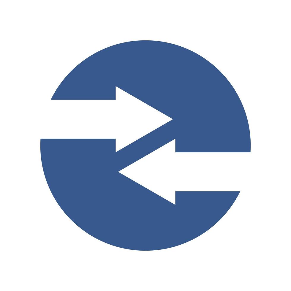 hin und her Pfeil Logo Symbol Symbol Vektorgrafik Design vektor