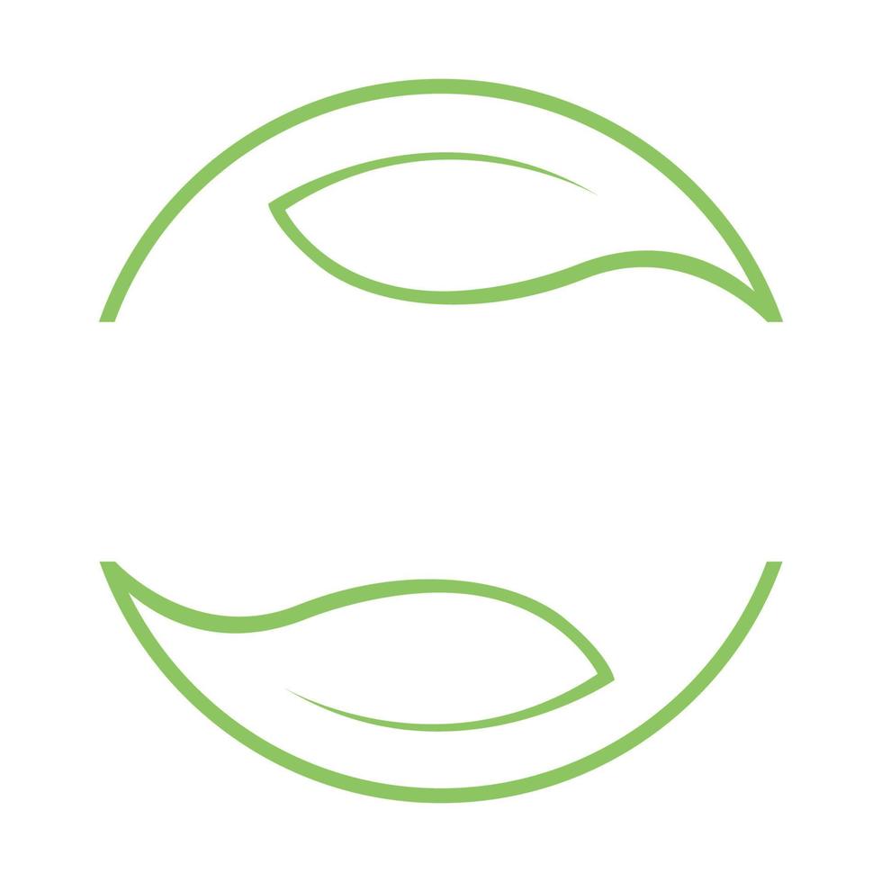 kreis blatt grün moderne linie logo symbol symbol vektorgrafik design vektor