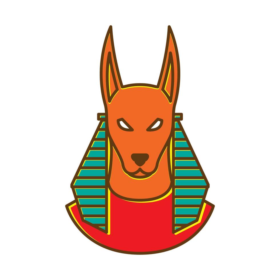 buntes ägypten anubis hund logo vektor symbol symbol illustration design