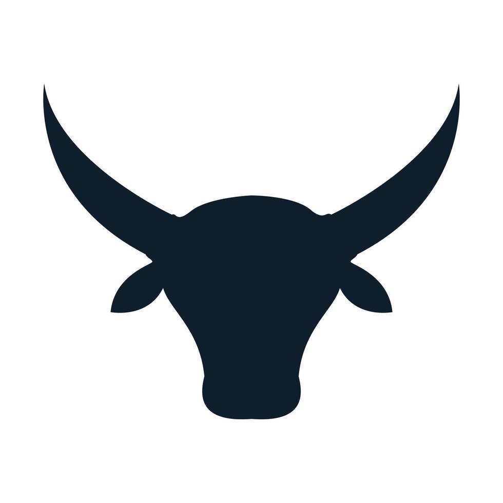 kuh von bull oder bison oder bullock oder ordentliches gesichtslogodesign vektor