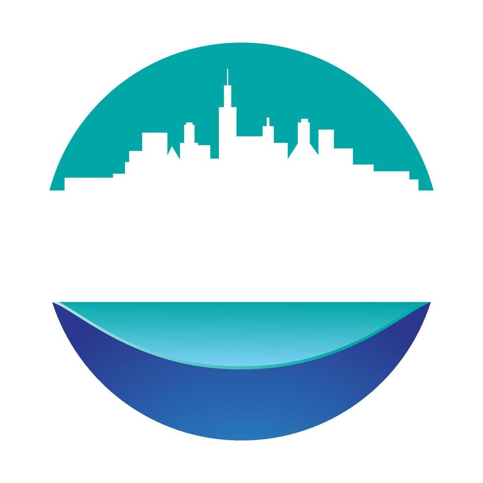 chicago city logotyp design vektor