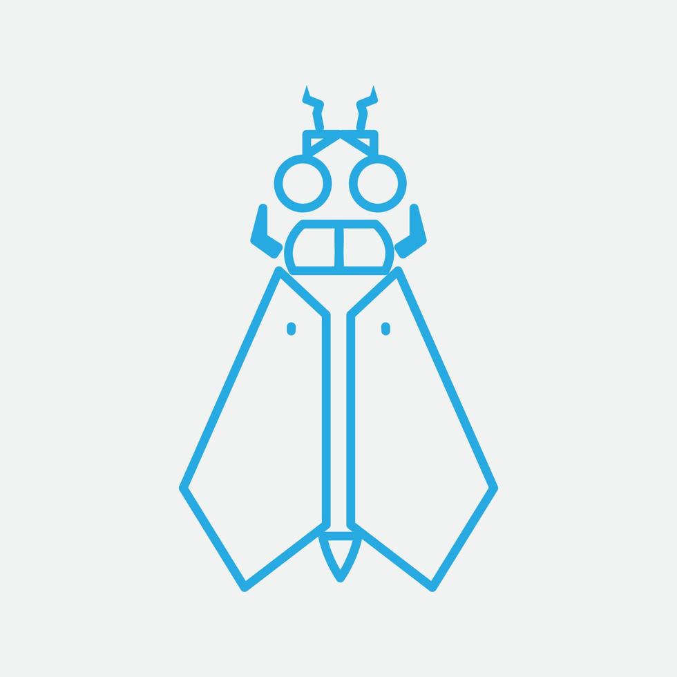 Modernes Logo-Design des Drachenfliegenroboters vektor