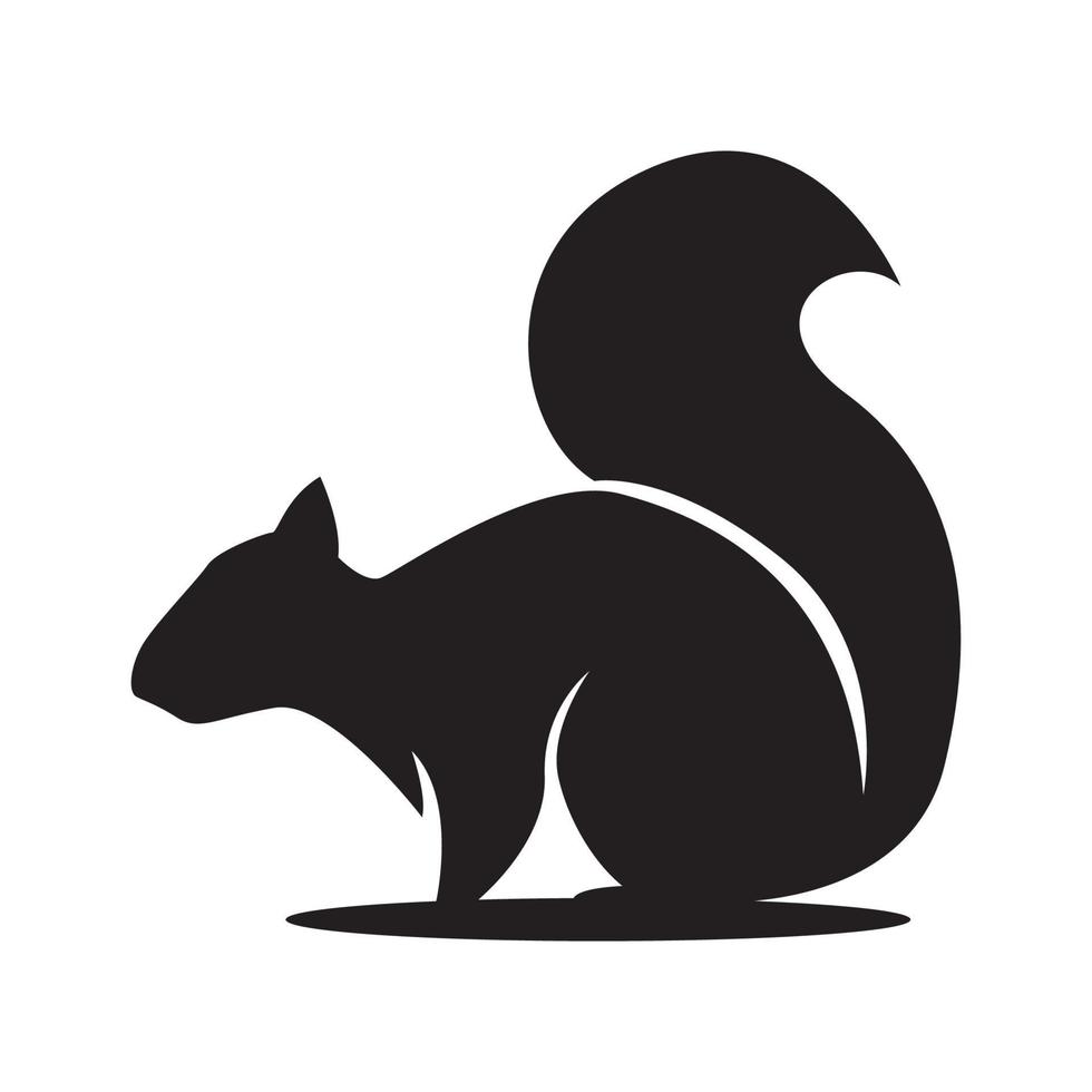 modern form svart ekorre logotyp symbol ikon vektor grafisk design illustration idé kreativ