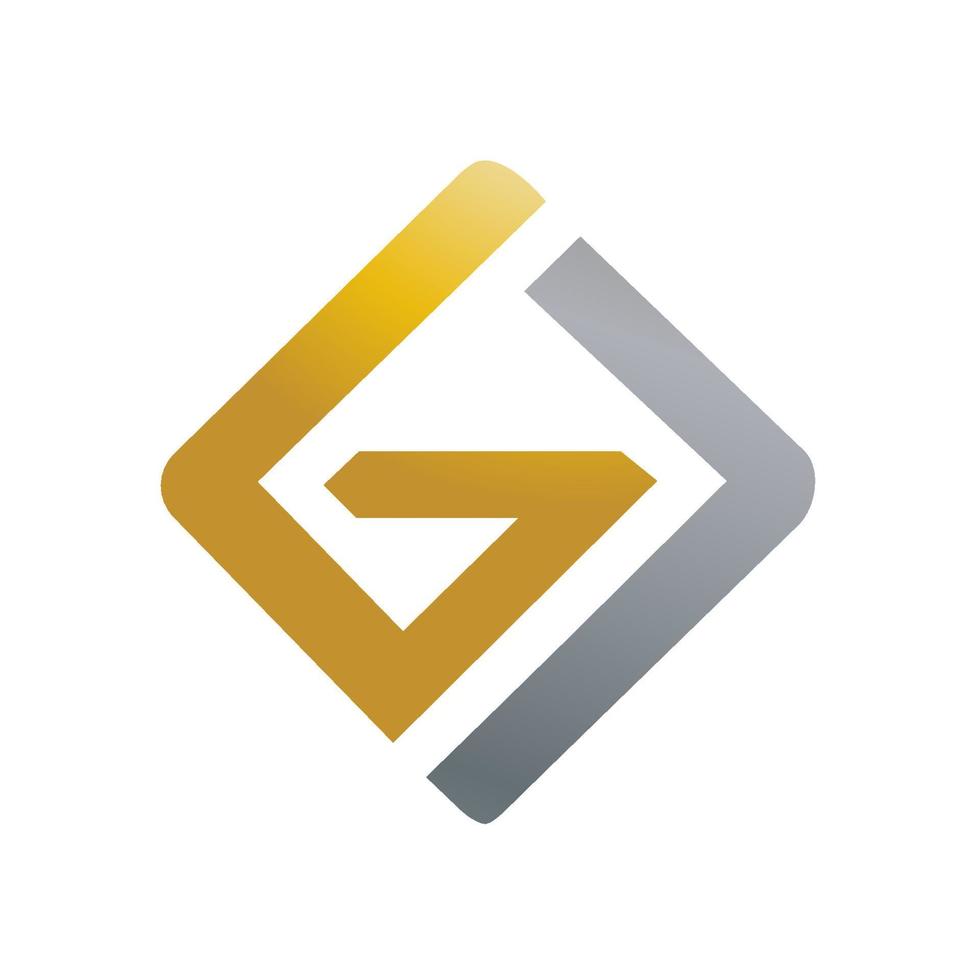 Buchstabe gj Logo-Design-Vorlage vektor