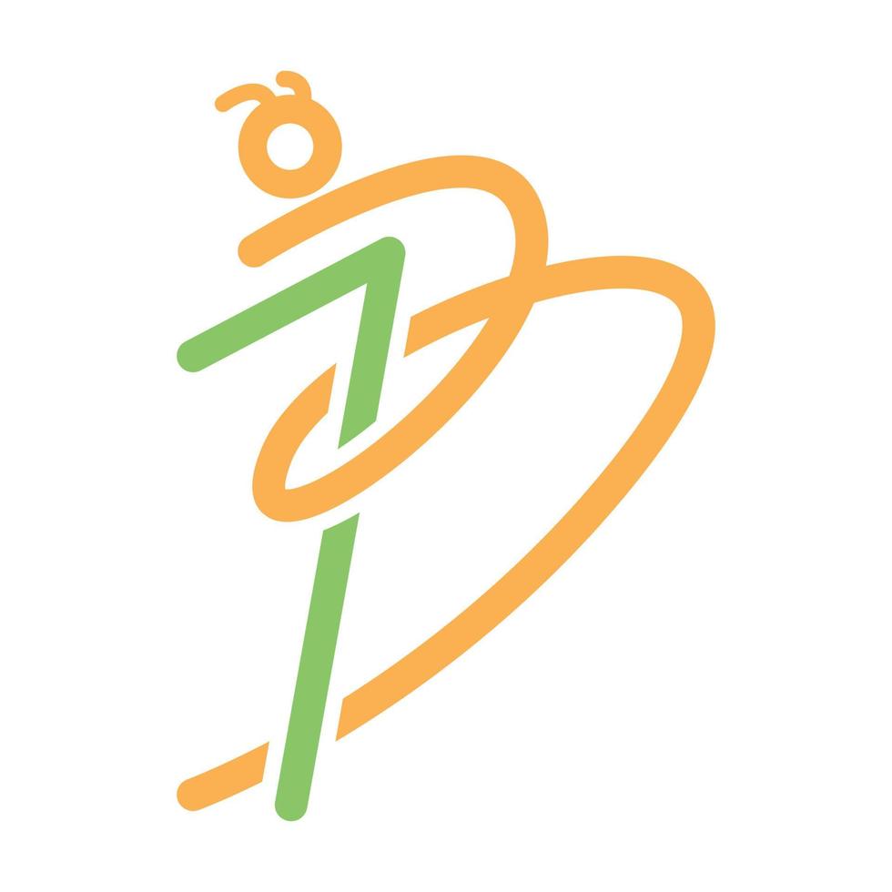 Logo-Design mit sieben Bienen vektor