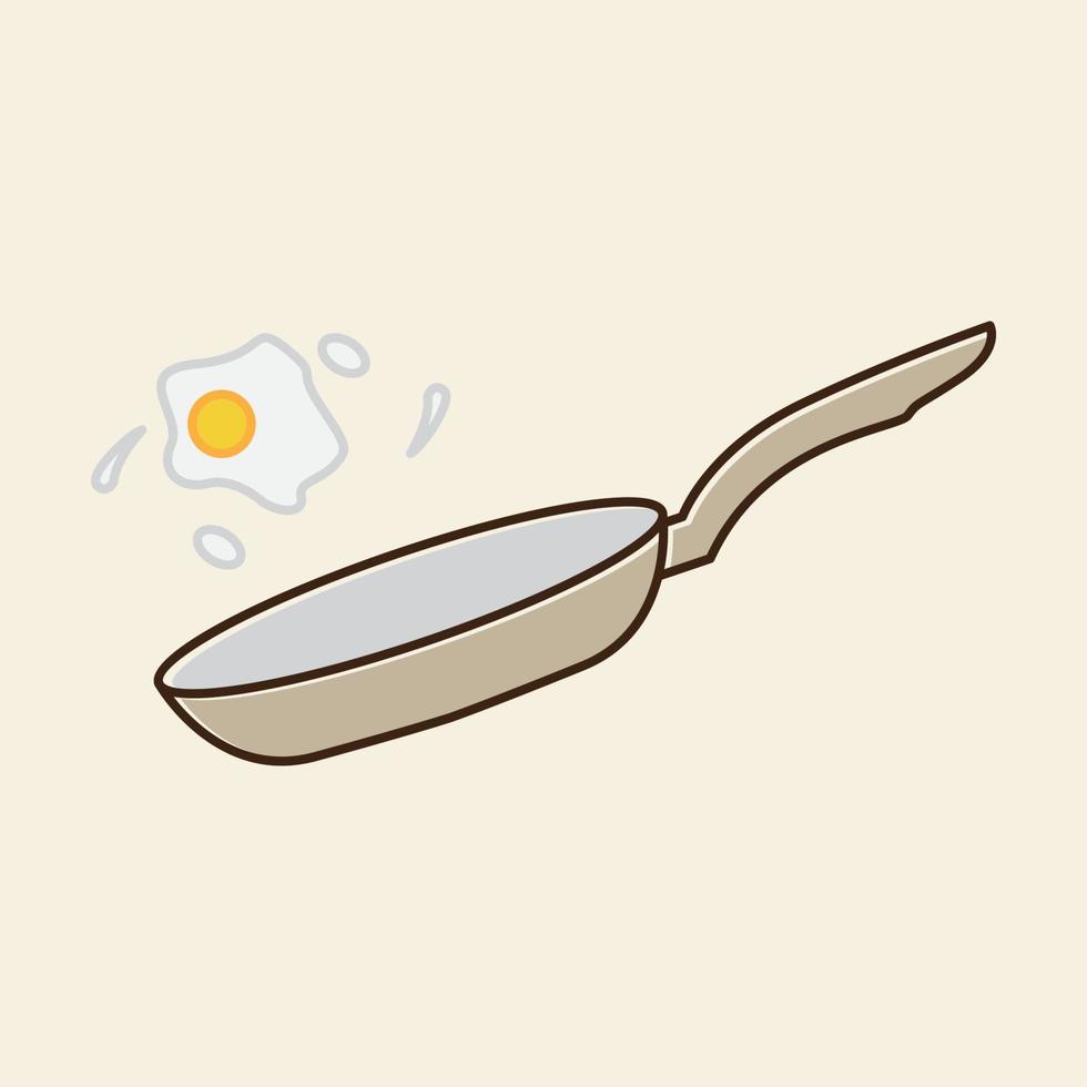 stekpanna matlagning ägg logotyp design vektor ikon symbol illustration