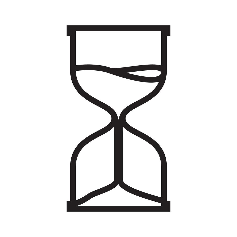 einfache linien sanduhr logo symbol vektor symbol illustration design