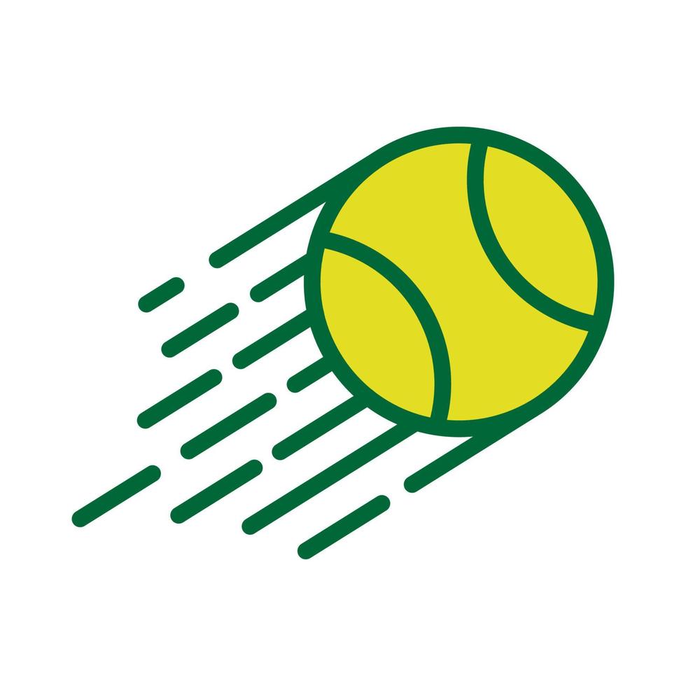 Linie bunt Tennisball Fliege Logo Symbol Symbol Vektorgrafik Design Illustration Idee kreativ vektor