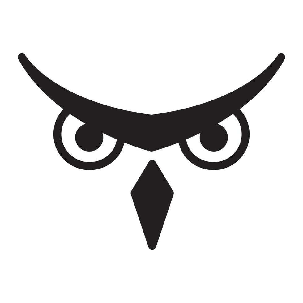 schwarze augen vogel eule logo design vektor symbol symbol illustration