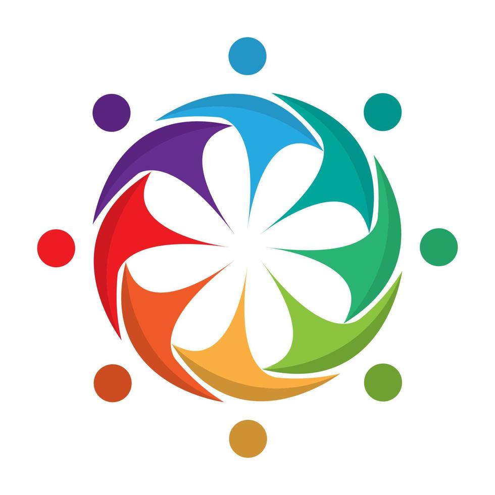 design av logotyp för blomgruppskonsulting vektor