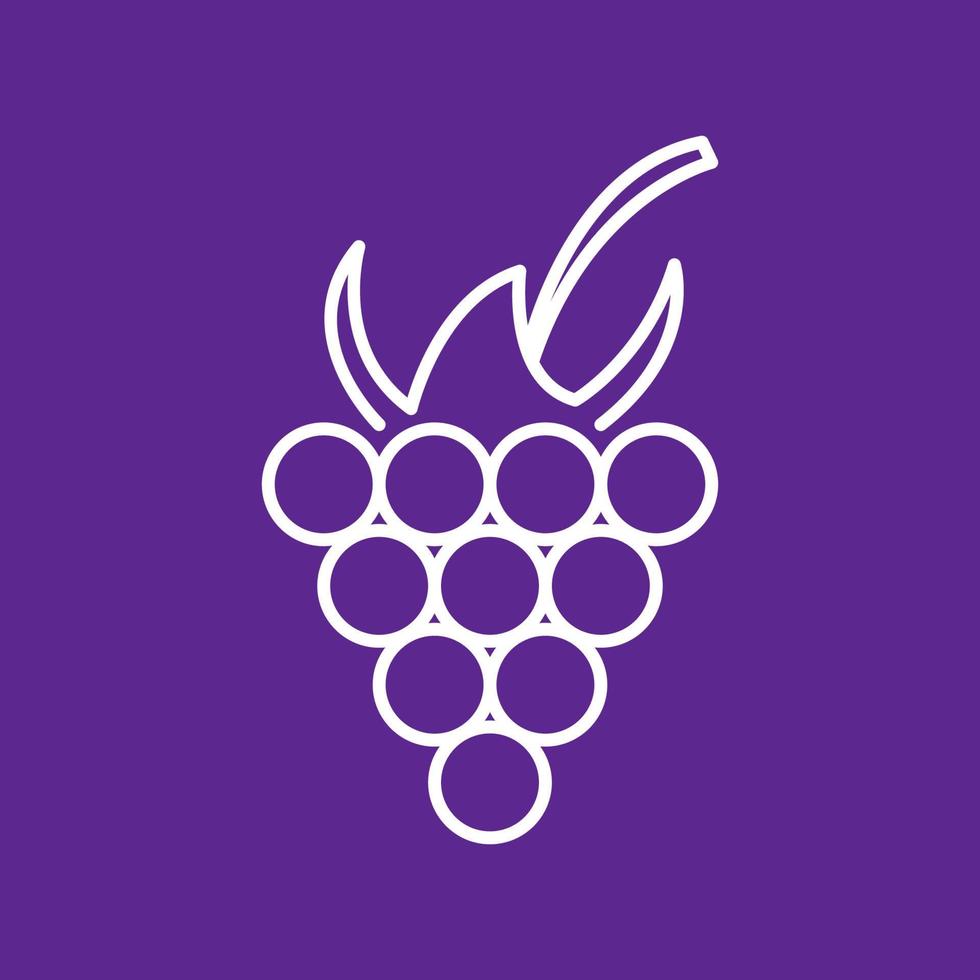 cirkel linjer grape frukt logotyp design vektor ikon symbol illustration