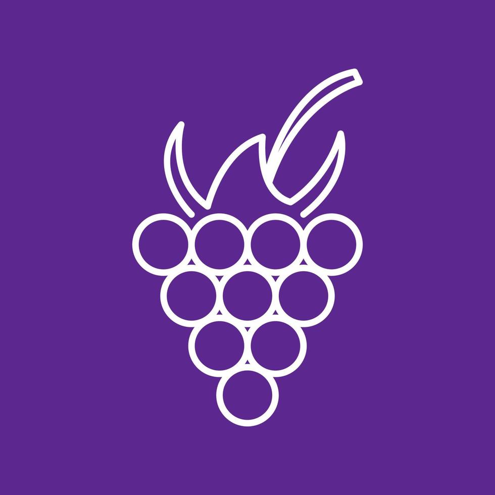 Kreislinien Traubenfrucht-Logo-Design-Vektor-Symbol-Symbol-Illustration vektor