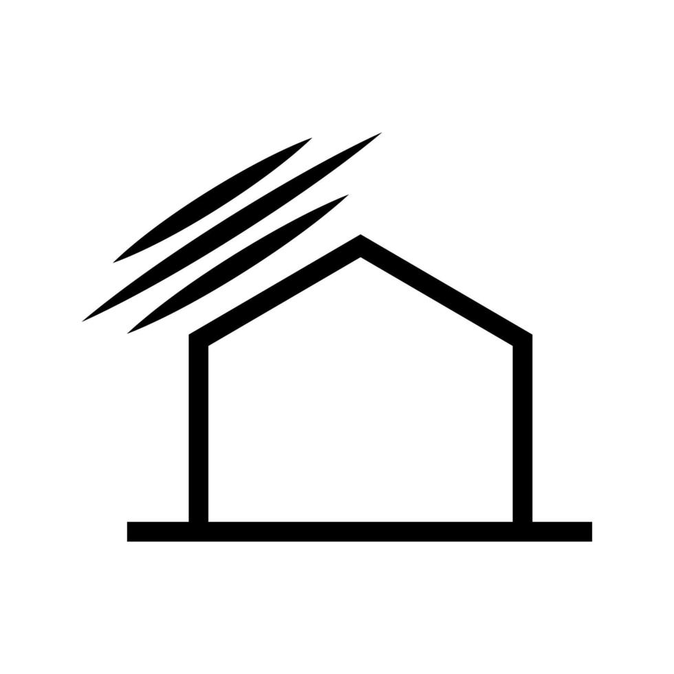 haus oder haus sicheres wildtier-logo-design vektor