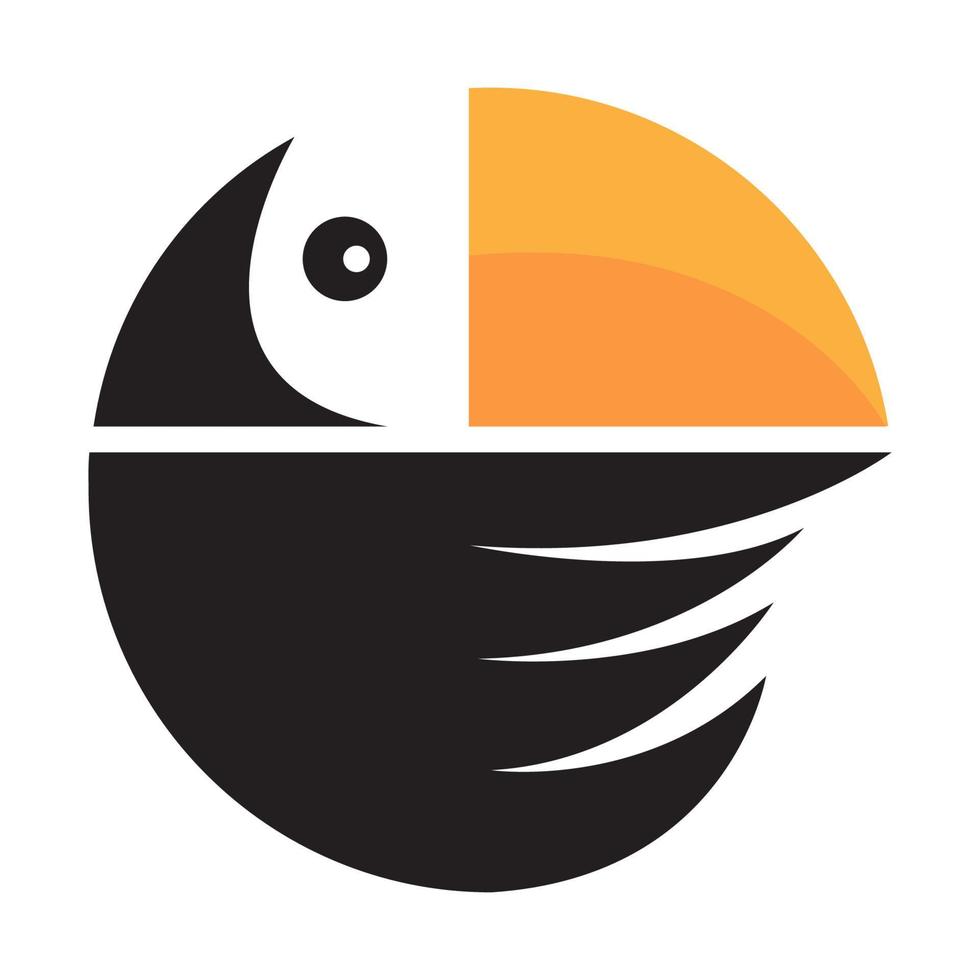 geometrisk fågel abstrakt näshornsfågel logotyp symbol ikon vektor grafisk design illustration idé kreativ