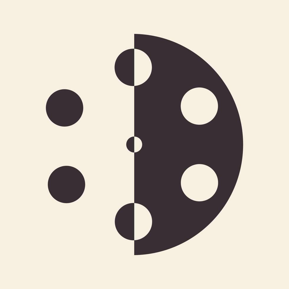 bio film natt månen logotyp symbol ikon vektor grafisk design