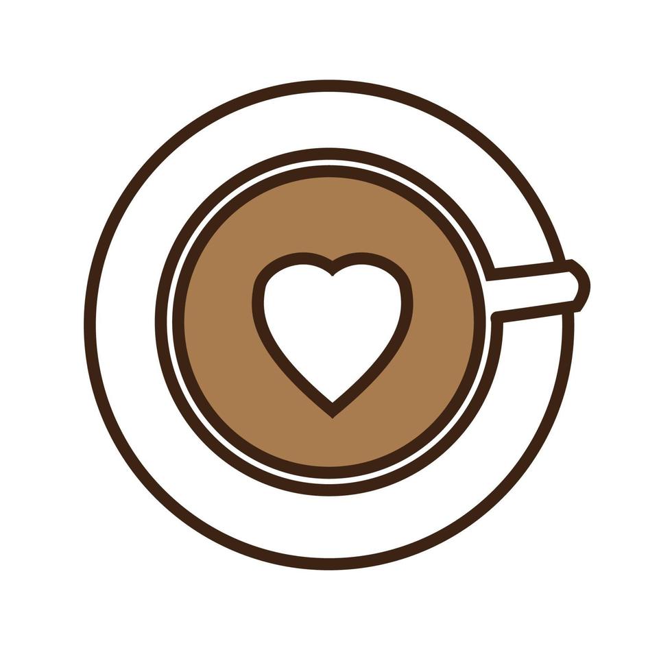 kaffe med kärlek på cup up logo designkaffe med kärlek på cup up logo design vektor