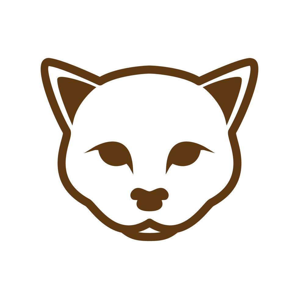 linie cool tier katze wald kopf gesicht logo symbol icon vektor grafik design illustration idee kreativ