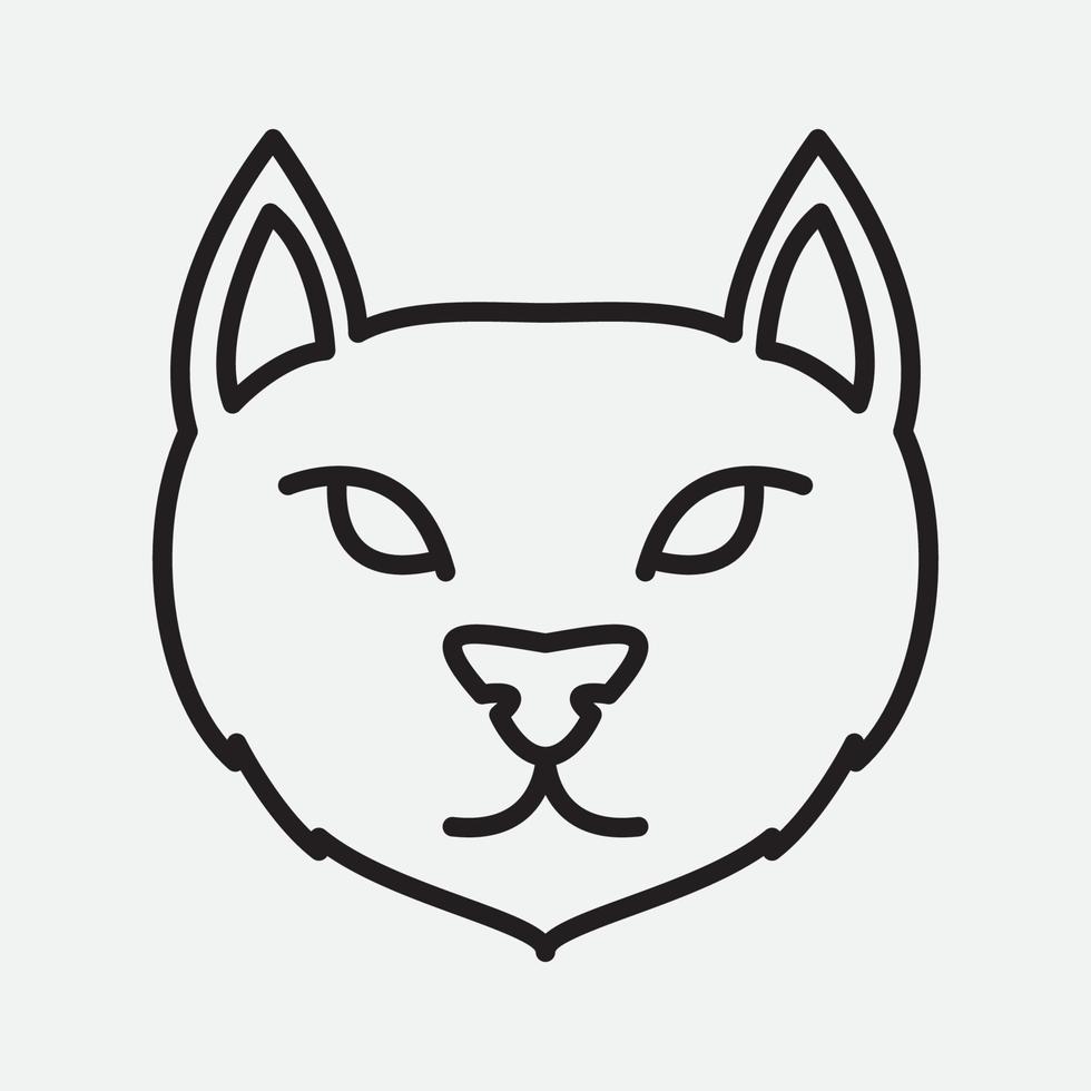Waldkatze oder Wildkatze Linie modernes Logo-Design vektor