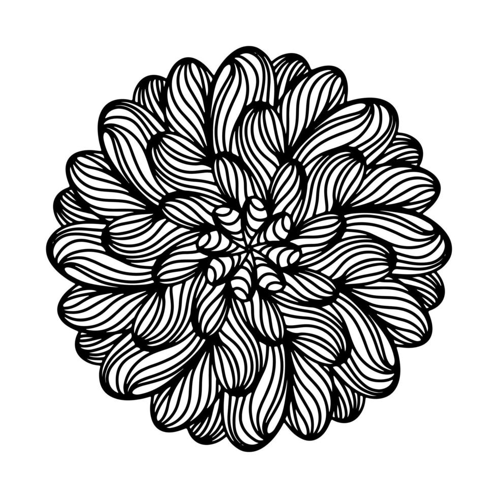 blommiga mandalas för målarbok. dekorativa runda ornament. doodle ovanlig blomma form. orientalisk vektor, anti-stress terapimönster. väv designelement. söt handritad yoga logotyper vektor